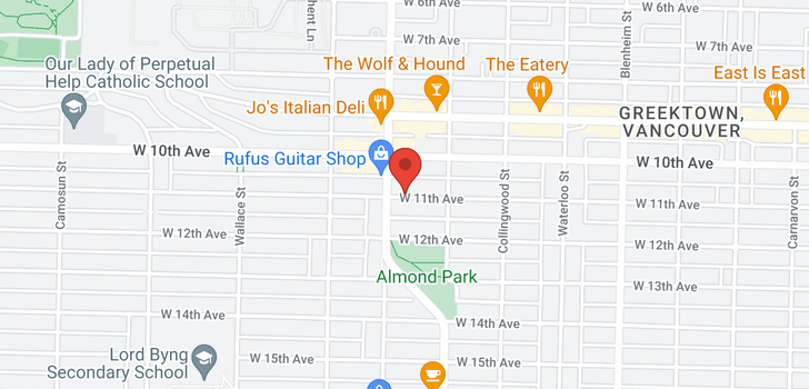 map of 3675 W 11TH AVENUE